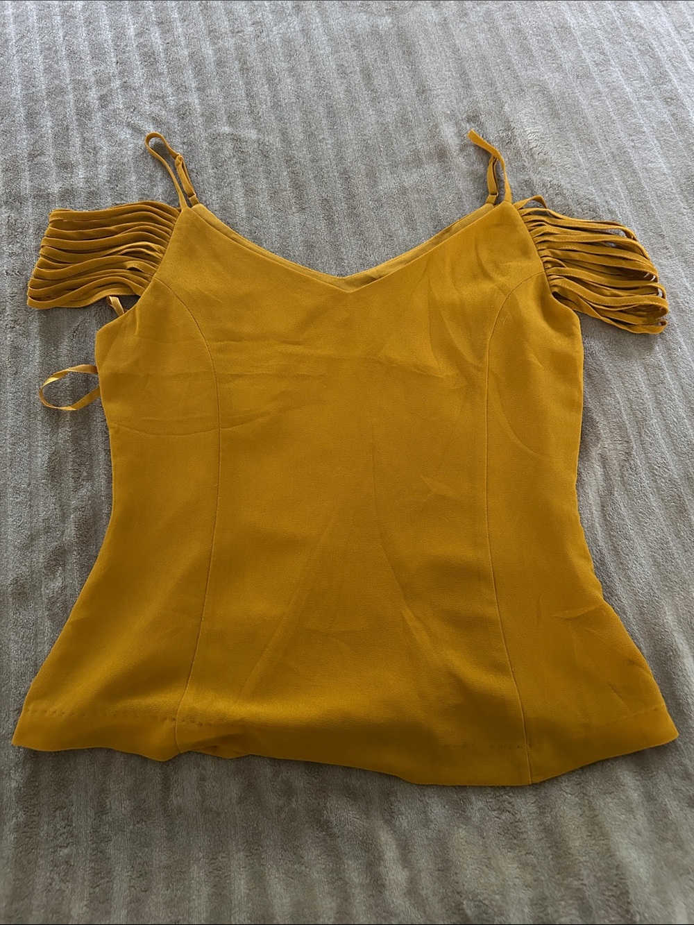 Naked Zebra Strappy Mustard Camisole